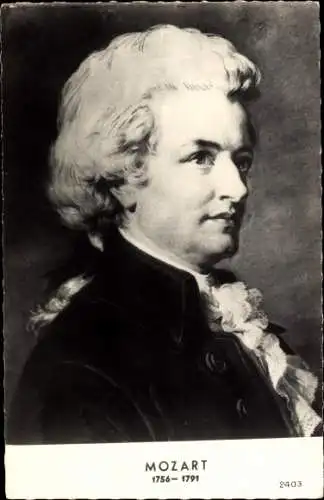 Ak Komponist Wolfgang Amadeus Mozart, Portrait