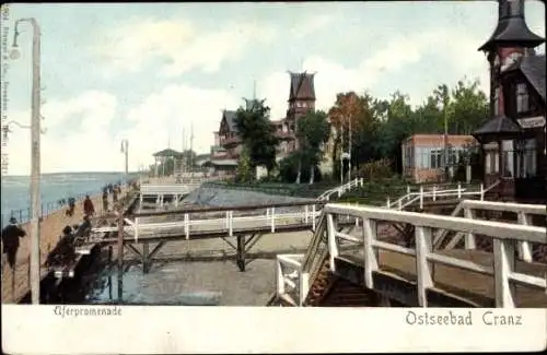 Ak Selenogradsk Ostseebad Cranz Ostpreußen, Uferpromenade