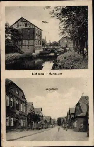 Ak Liebenau an der Weser, Mühle, Langestraße