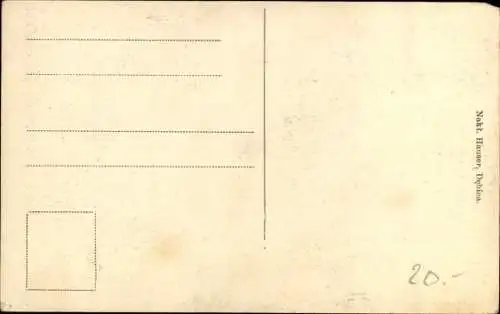 Ak Debica Polen, Hauser's Druckerei, Kriegszerstörungen, I WK