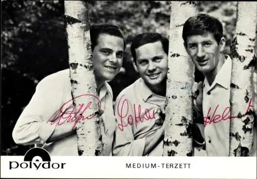 Ak Musikgruppe Medium Terzett, Autogramme, Polydor