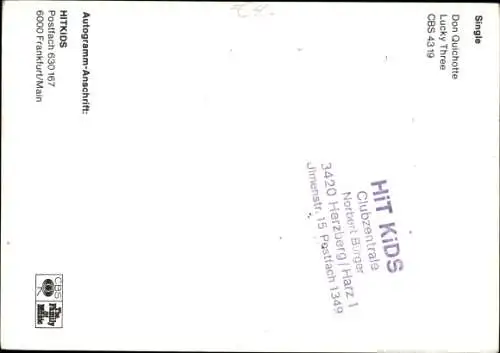 Ak Band HitKids, Portrait, Autogramm