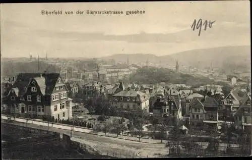 Ak Elberfeld Wuppertal, Gesamtansicht von der Bismarckstraße aus