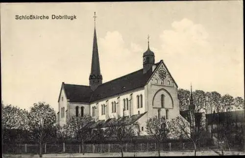 Ak Dobrilugk Doberlug Kirchhain in Brandenburg, Schlosskirche, Außenansicht