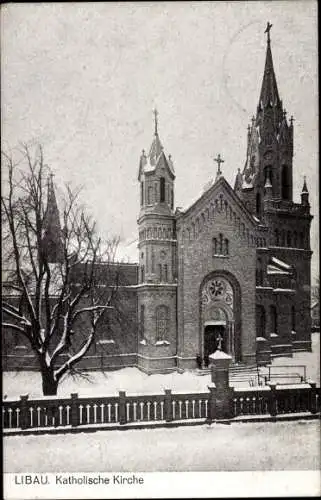 Ak Liepaja Libau Lettland, Katholische Kirche, Winter