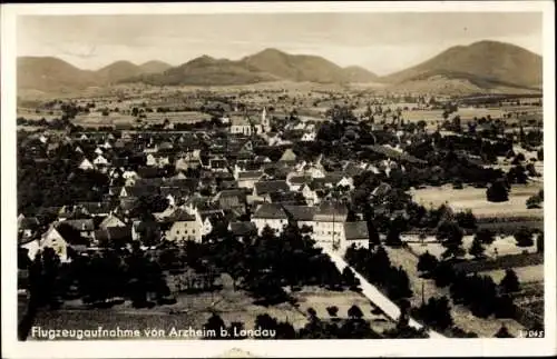 Ak Arzheim Landau in der Pfalz, Totalansicht, Fliegeraufnahme