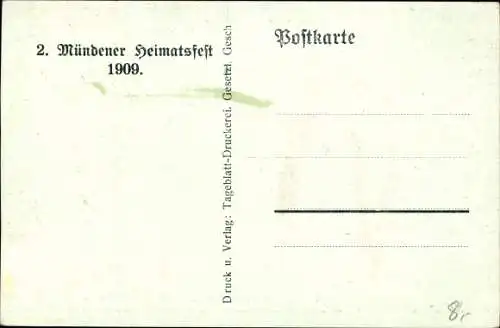 Künstler Ak Hann. Münden in Niedersachsen, 2. Mündener Heimatfest, Altdeutsche Ehrenjungfrauen