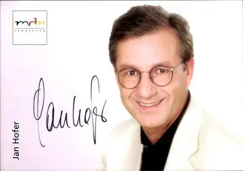 Ak Schauspieler Jan Hofer, Portrait, Autogramm, Tagesschau