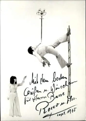 Ak Schauspieler Rocco, Assistentin, Artistik, Autogramm