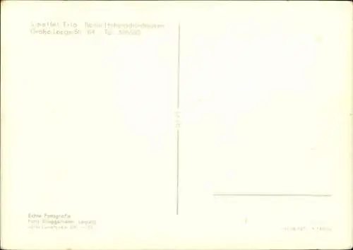 Ak Scheffel-Trio, Portrait, Kontrabass, Autogramm