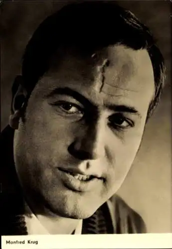 Ak Schauspieler Manfred Krug, Portrait, DEFA Film, Autogramm
