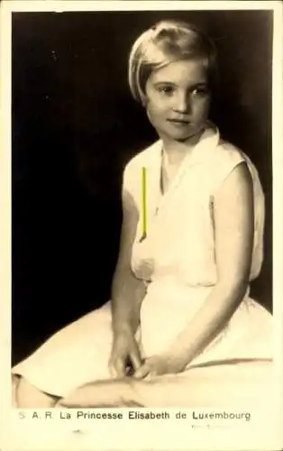 Ak Prinzessin Elisabeth von Luxemburg, Kinderportrait