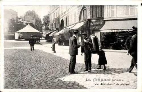 Ak Paris, Straßenszene, Straßenhändler
