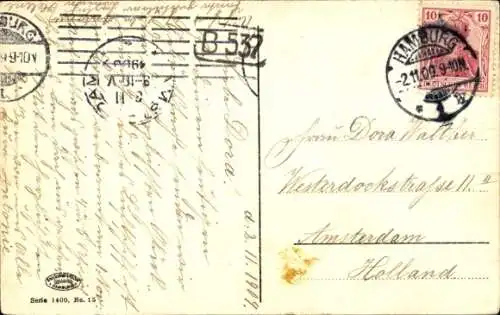 Ak Doppeldecker, Flugzeug in der Luft