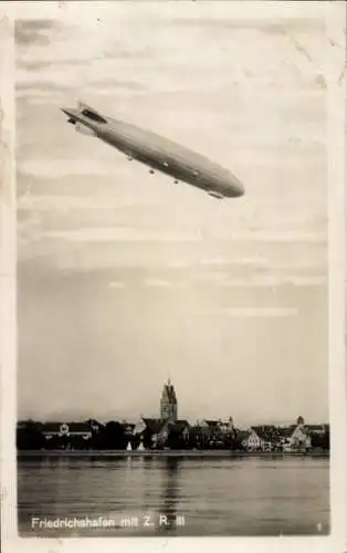 Ak Friedrichshafen am Bodensee, Luftschiff, Zeppelin LZ 126, ZR 3