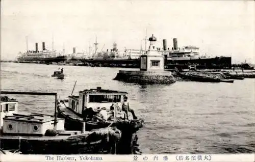 Foto Ak Yokohama Präf. Kanagawa Japan, Dampfer im Hafen