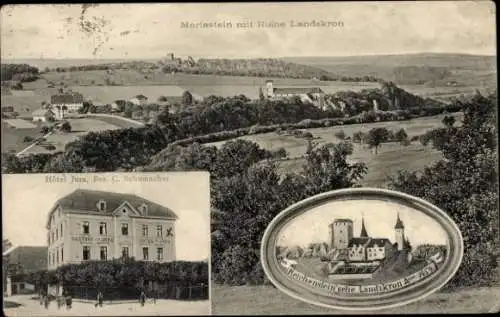 Ak Metzerlen Mariastein Kanton Solothurn, Mariastein, Ruine Landskron, Hotel Jura