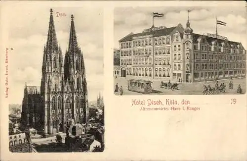 Ak Köln am Rhein, Hotel Disch, Dom