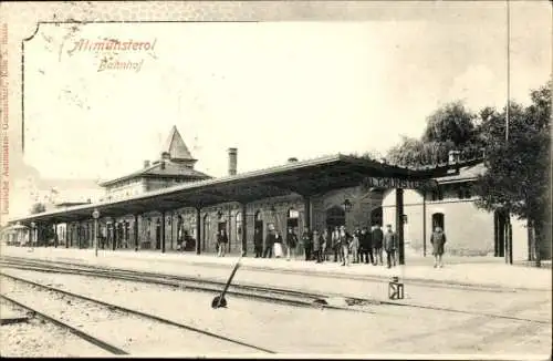 Ak Montreux Vieux Altmünsterol Elsass Haut Rhin, Bahnhof, Gleisseite