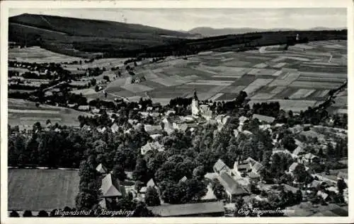 Ak Pobiedna Wigandsthal Schlesien, Luftaufnahme