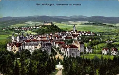 Ak Bad Wildungen in Hessen, Gesamtansicht, Blick vom Waldhaus