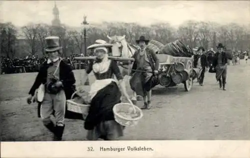 Ak Hamburg, Festzug zur Jahrhunderfeier 1913, Hamburger Volksleben, Hamburger Trachten