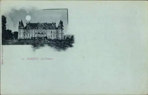 Mondschein Ak Haroue Meurthe et Moselle, Schloss