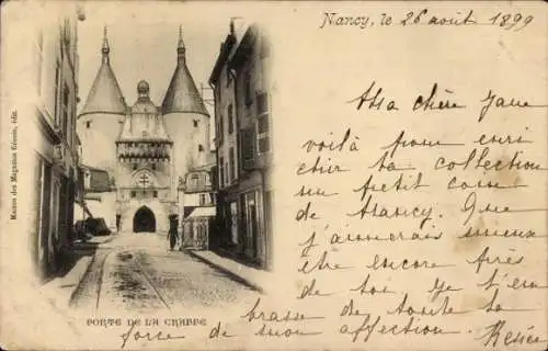 Ak Nancy Meurthe et Moselle, Porte de la Crabbe