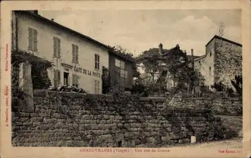 Ak Grandvillers Vosges, une vue du Centre