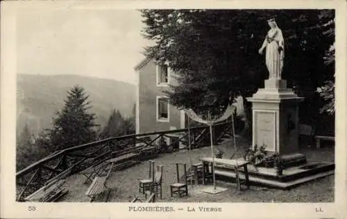 Ak Plombières les Bains Lothringen Vosges, Statue La Vierge