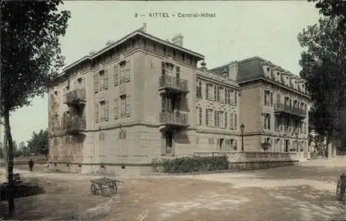 Ak Vittel Lothringen Vosges, Central Hôtel