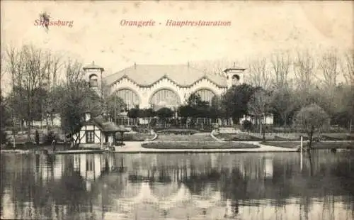 Ak Straßburg Elsass Bas Rhin, Orangerie, Hauptrestauration