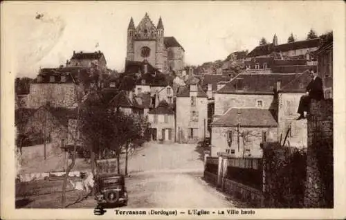 Ak Terrasson Dordogne, Kirche, Ville haute