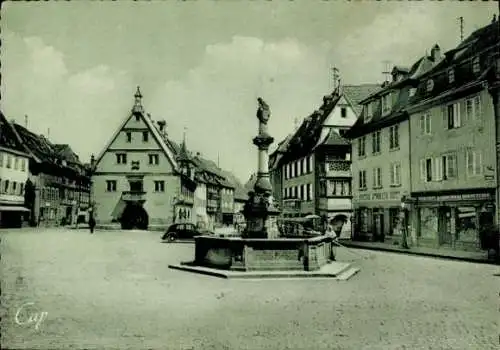 Ak Obernai Oberehnheim Elsass Bas Rhin, Place de la Republique