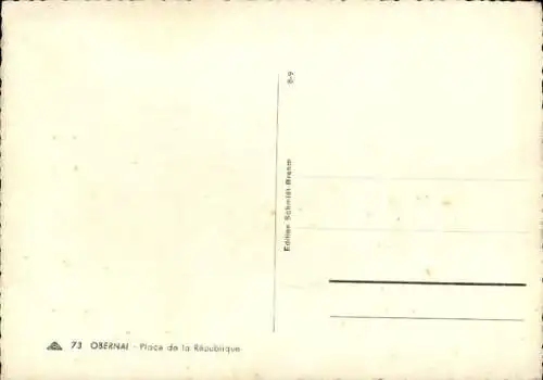 Ak Obernai Oberehnheim Elsass Bas Rhin, Place de la Republique