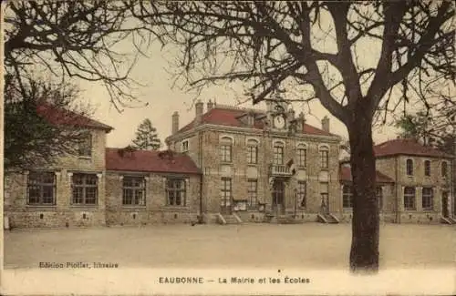 Ak Eaubonne Val d’Oise, Rathaus und Schulen