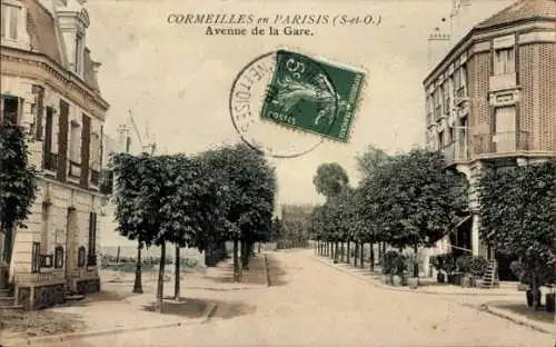 Ak Cormeilles in Parisis Val d'Oise, Avenue de la Gare