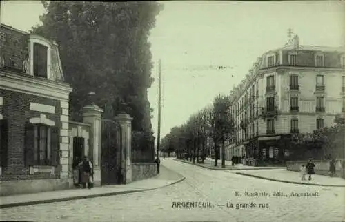 Ak Argenteuil Val d'Oise, Grande Rue