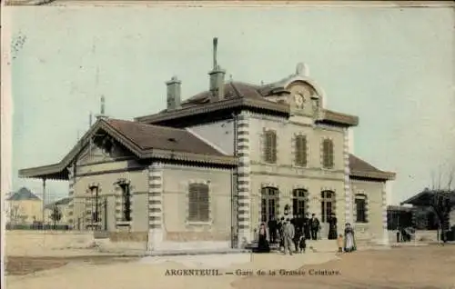 Ak Argenteuil Val d'Oise, Bahnhof Grande Ceinture