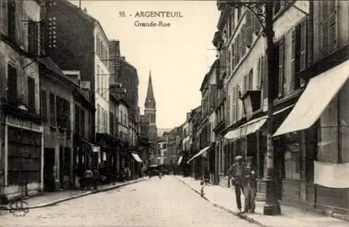 Ak Argenteuil Val d'Oise, Grande Rue