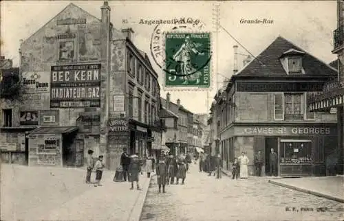 Ak Argenteuil Val d'Oise, Grande Rue