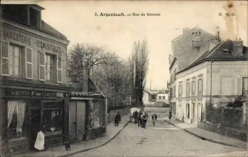 Ak Argenteuil Val d'Oise, Rue de Sannois