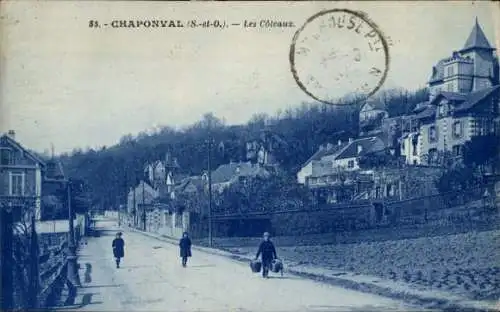 Ak Chaponval Auvers sur Oise Val d'Oise, Les Côteaux