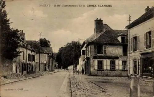 Ak Baillet in Frankreich Val d'Oise, Hotel Restaurant de la Croix Blanche