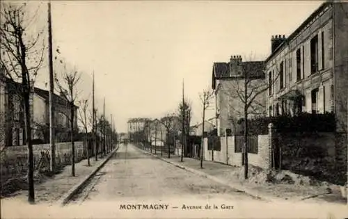 Ak Montmagny Val d'Oise, Avenue de la Gare