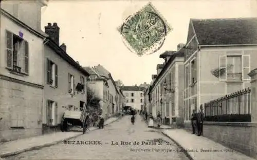 Ak Luzarches Val d'Oise, La Rue de Paris