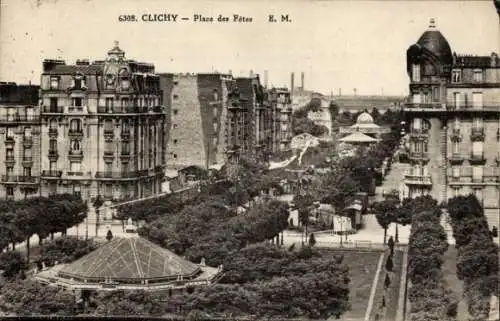 Ak Clichy Hauts de Seine, Place des Fêtes