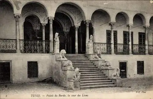 Ak Tunis, Tunesien, Bardo-Palast, Löwenhof