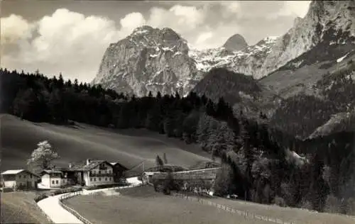 Ak Ramsau im Berchtesgadener Land Oberbayern, Pension Datzmann, Panorama