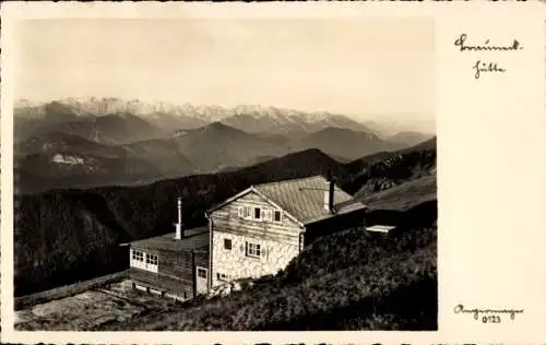 Ak Lenggries in Oberbayern, Brauneck, Hütte